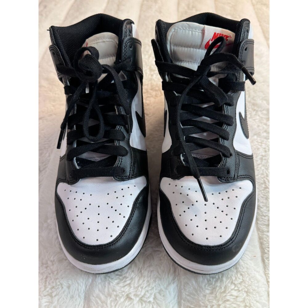 DD1869-103 Nike Dunk High Panda Black White University Red (Women's) 7.5 - Picture 8 of 8